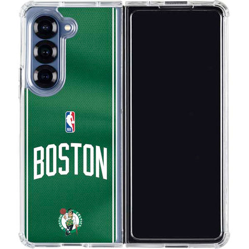 NBA Boston Celtics Jersey Galaxy Z Fold6 Clear Case